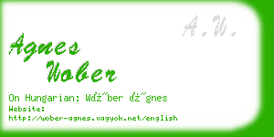 agnes wober business card